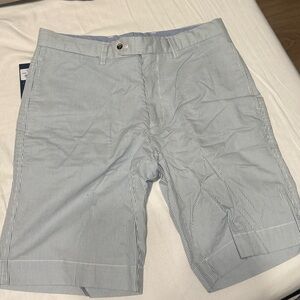 Hackett Light Blue Pinstripe Flat-Front Shorts